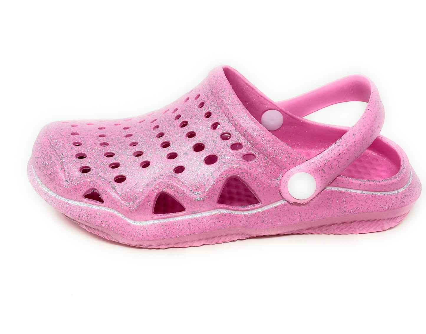 JEFFRICO Womens Slip-On Clogs – Lightweight Breathable EVA Comfort Garden Shoes with Glitter for Work, Beach & Everyday Wear