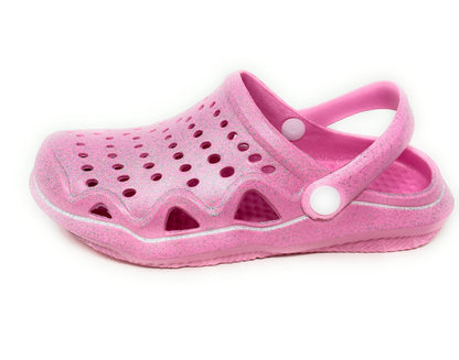 JEFFRICO Womens Slip-On Clogs – Lightweight Breathable EVA Comfort Garden Shoes with Glitter for Work, Beach & Everyday Wear