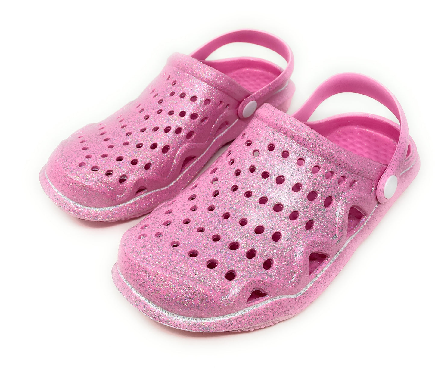 JEFFRICO Womens Slip-On Clogs – Lightweight Breathable EVA Comfort Garden Shoes with Glitter for Work, Beach & Everyday Wear
