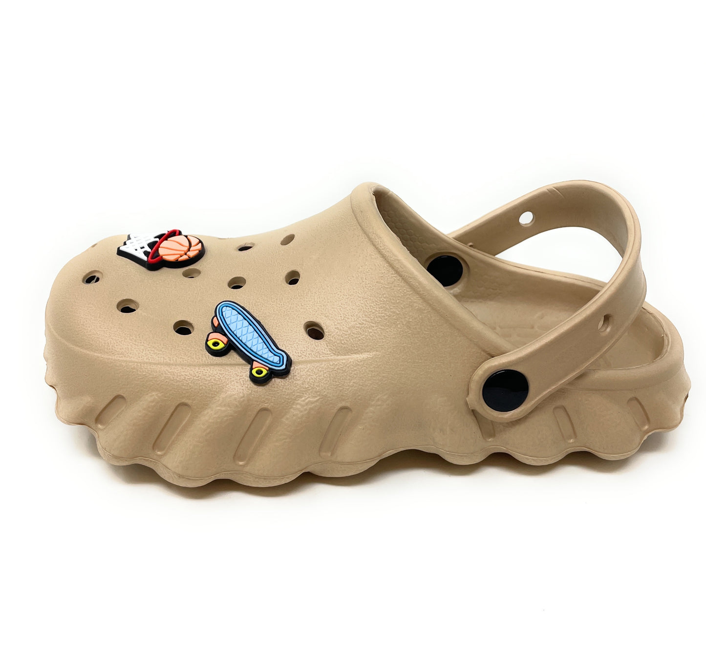 JEFFRICO Boys Clogs with Charms Lightweight Slip On Garden Shoes for Boys Comfort Clogs