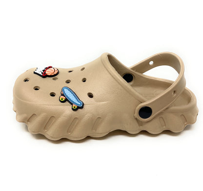 JEFFRICO Boys Clogs with Charms Lightweight Slip On Garden Shoes for Boys Comfort Clogs