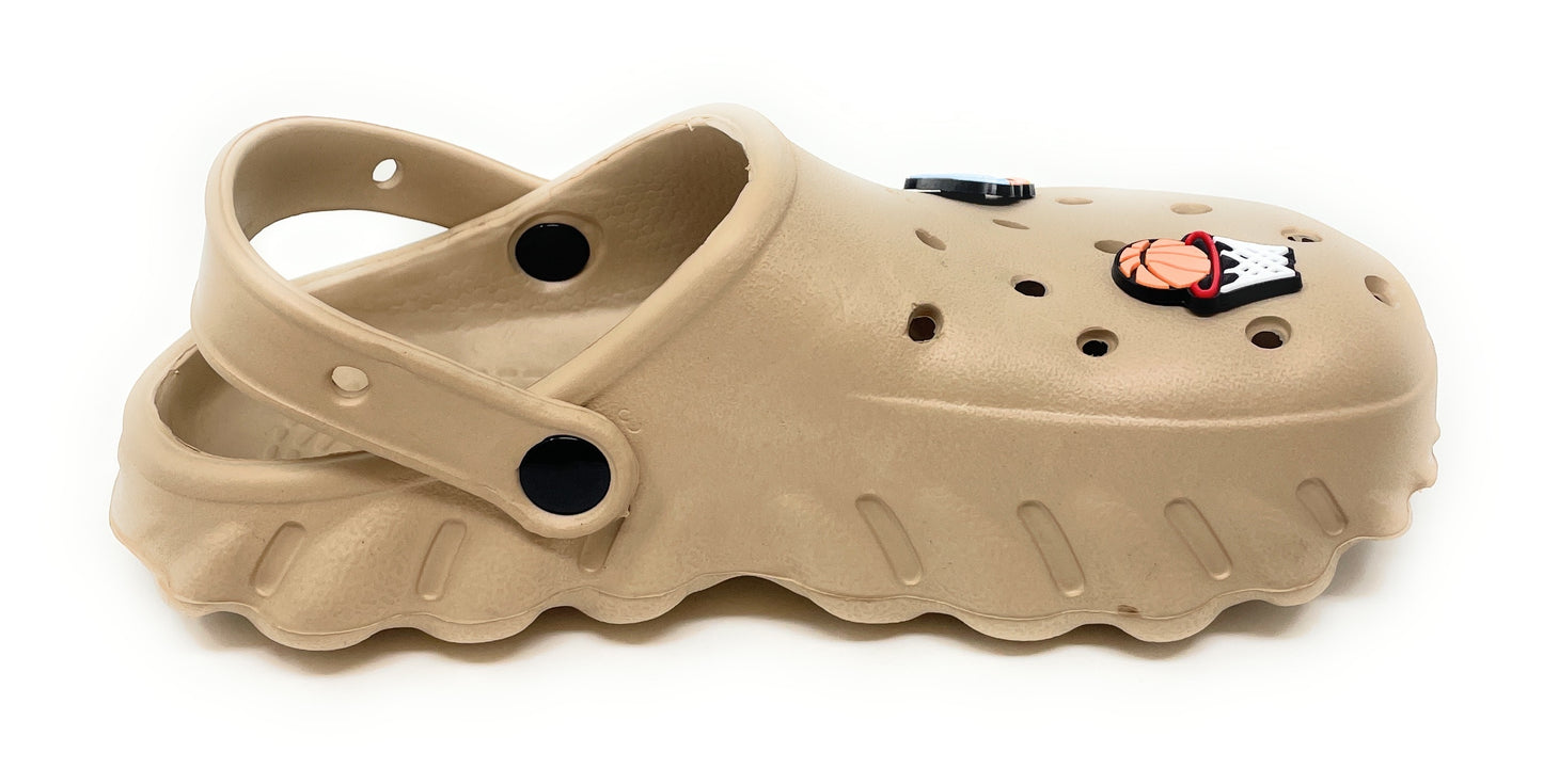 JEFFRICO Boys Clogs with Charms Lightweight Slip On Garden Shoes for Boys Comfort Clogs