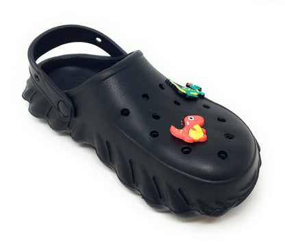 JEFFRICO Boys Clogs with Charms Lightweight Slip On Garden Shoes for Boys Comfort Clogs