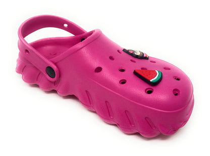 JEFFRICO Girls Clogs with Charms Lightweight Slip On Garden Shoes for Girls Comfort Clogs