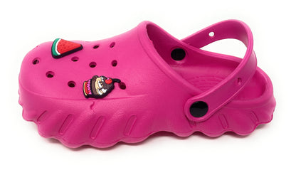 JEFFRICO Girls Clogs with Charms Lightweight Slip On Garden Shoes for Girls Comfort Clogs