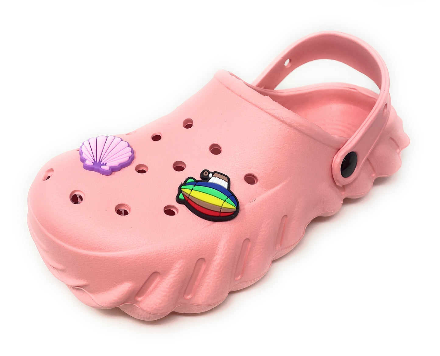 JEFFRICO Girls Clogs with Charms Lightweight Slip On Garden Shoes for Girls Comfort Clogs