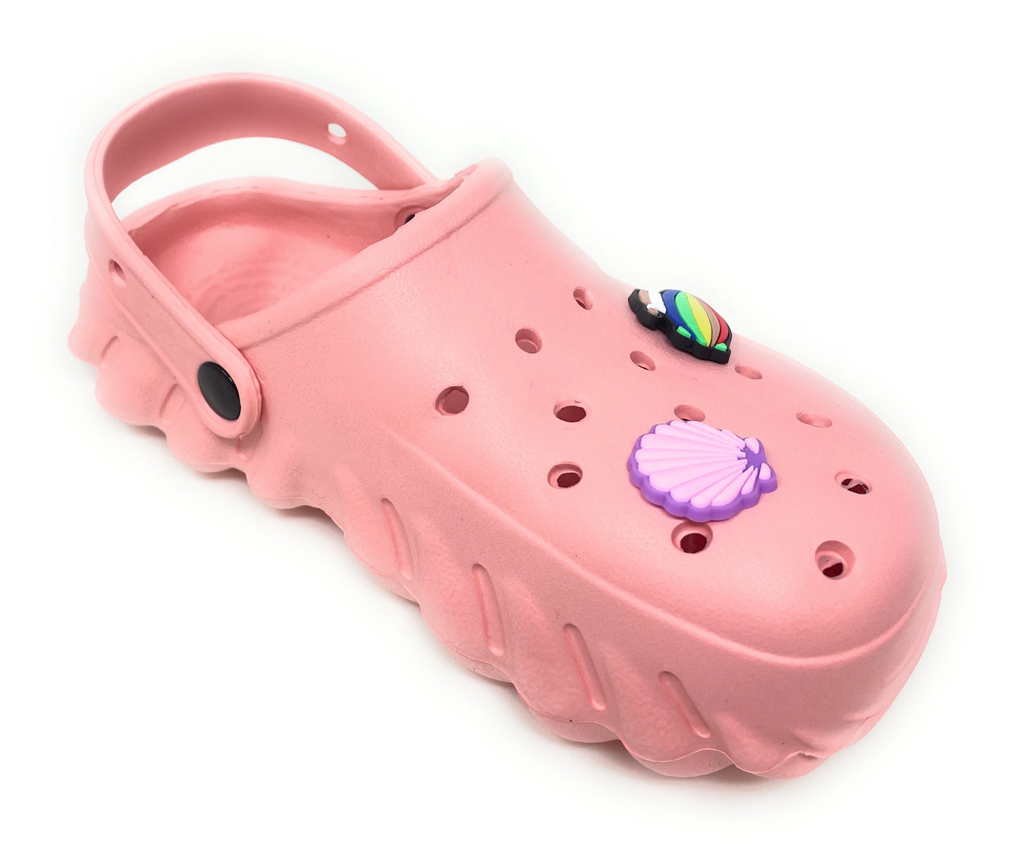 JEFFRICO Girls Clogs with Charms Lightweight Slip On Garden Shoes for Girls Comfort Clogs