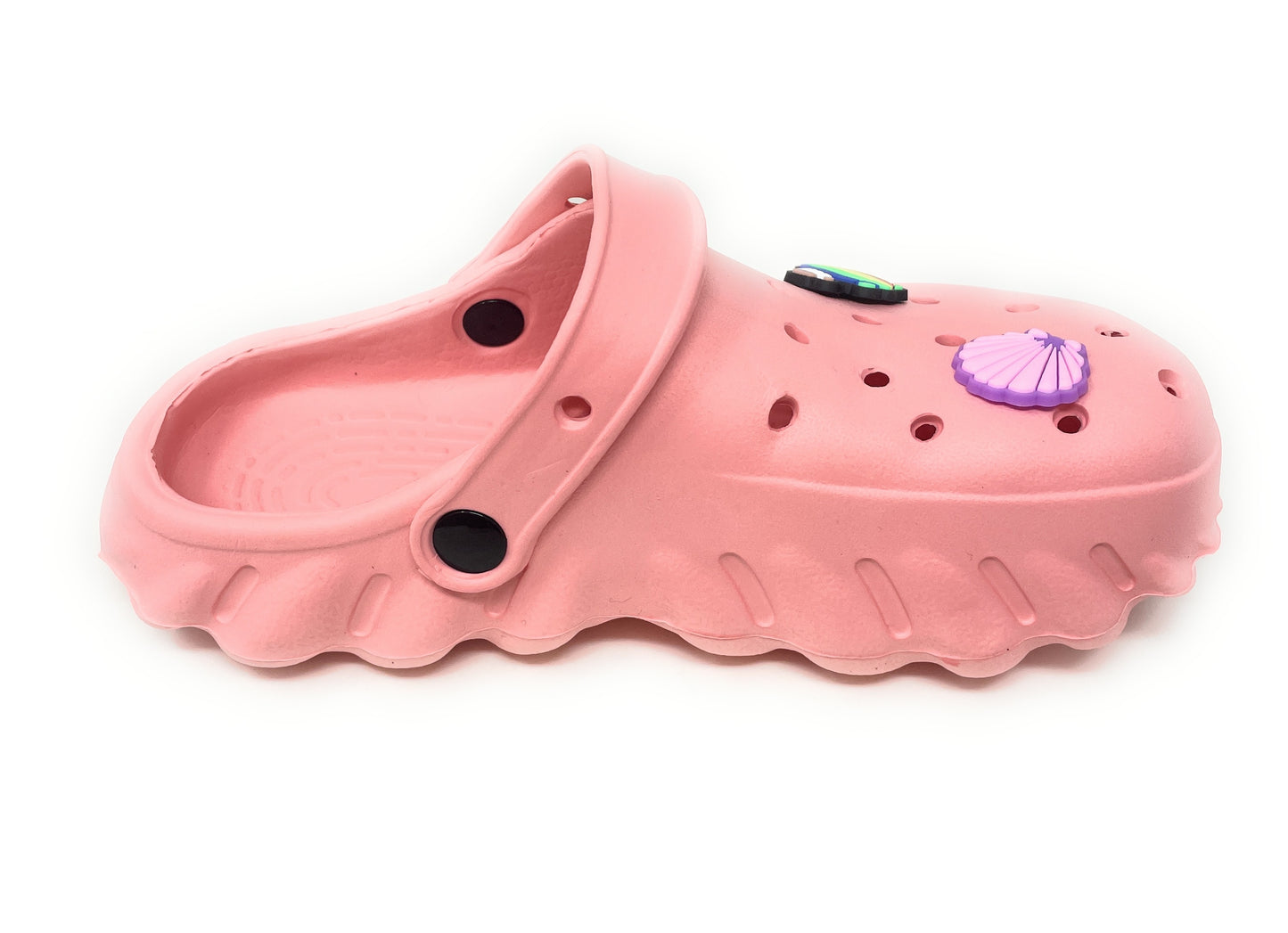 JEFFRICO Girls Clogs with Charms Lightweight Slip On Garden Shoes for Girls Comfort Clogs