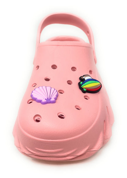 JEFFRICO Girls Clogs with Charms Lightweight Slip On Garden Shoes for Girls Comfort Clogs
