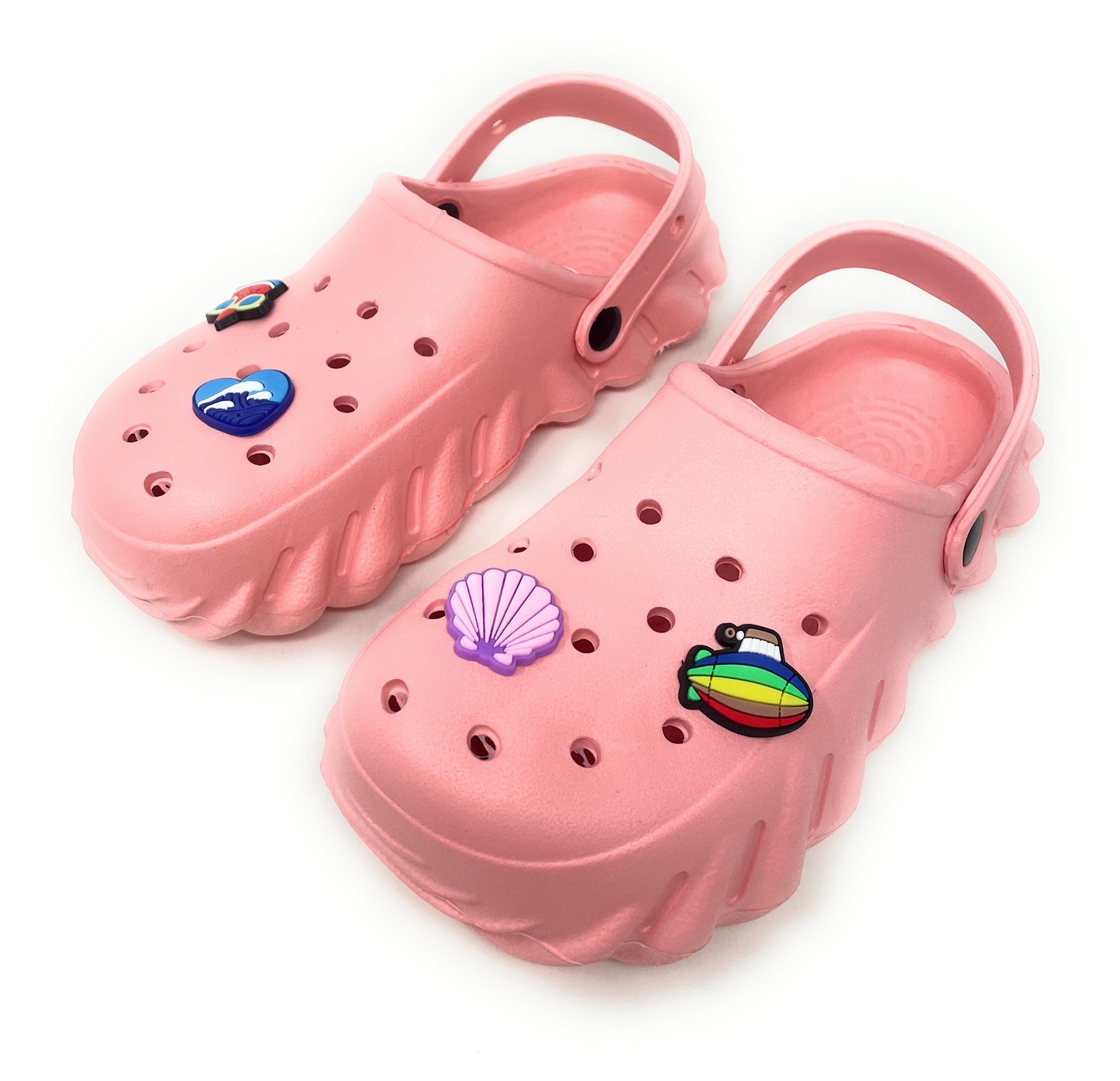 JEFFRICO Girls Clogs with Charms Lightweight Slip On Garden Shoes for Girls Comfort Clogs