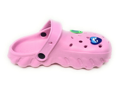 JEFFRICO Girls Clogs with Charms Lightweight Slip On Garden Shoes for Girls Comfort Clogs