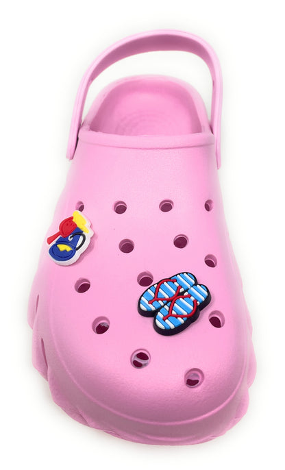 JEFFRICO Girls Clogs with Charms Lightweight Slip On Garden Shoes for Girls Comfort Clogs