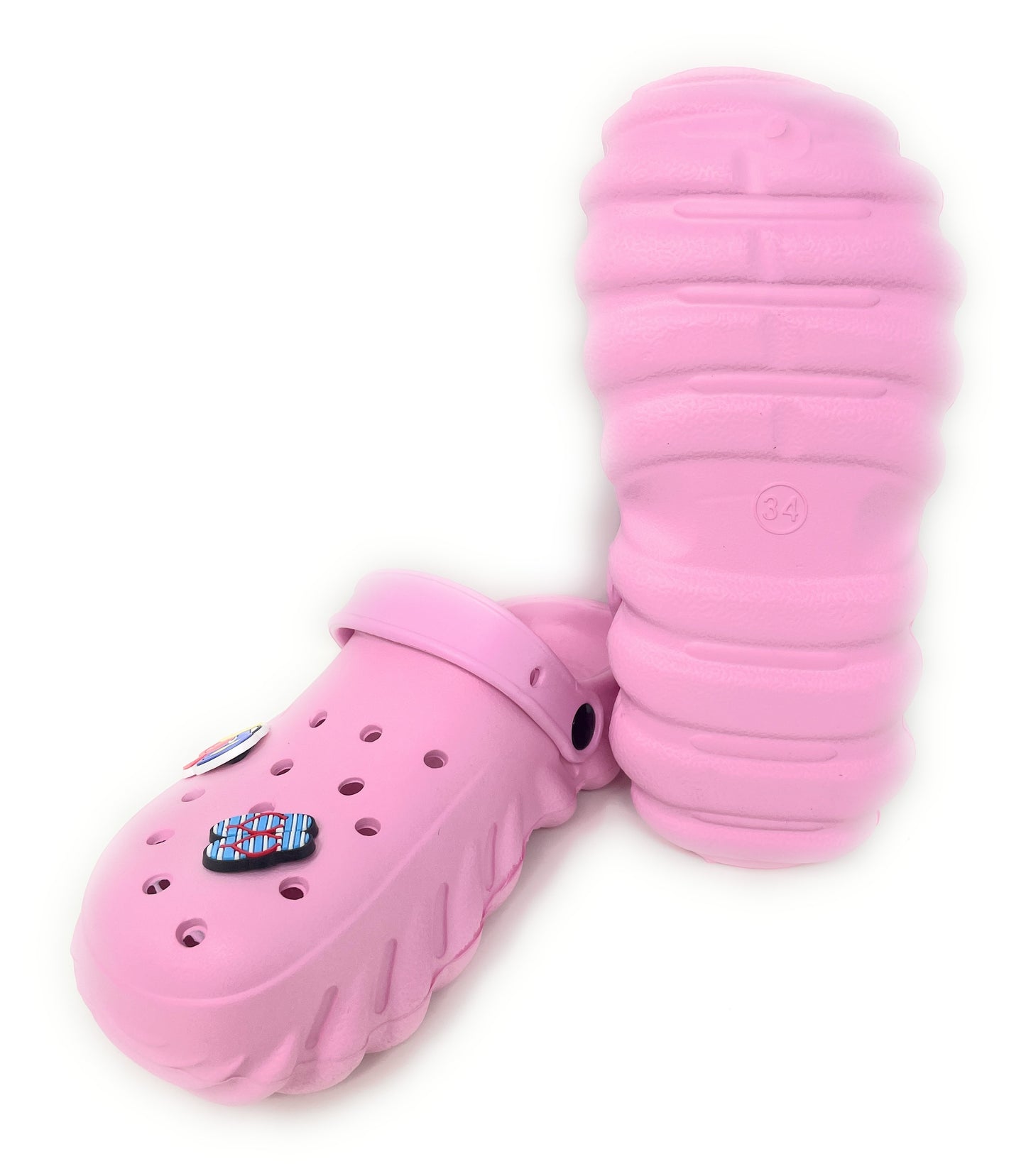 JEFFRICO Girls Clogs with Charms Lightweight Slip On Garden Shoes for Girls Comfort Clogs