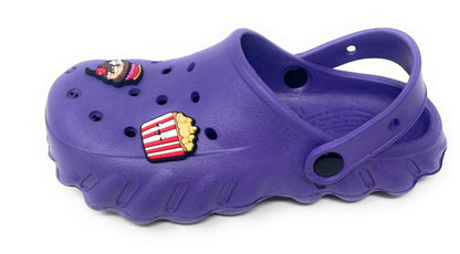 JEFFRICO Girls Clogs with Charms Lightweight Slip On Garden Shoes for Girls Comfort Clogs