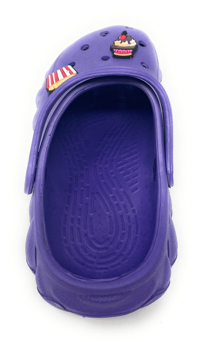JEFFRICO Girls Clogs with Charms Lightweight Slip On Garden Shoes for Girls Comfort Clogs