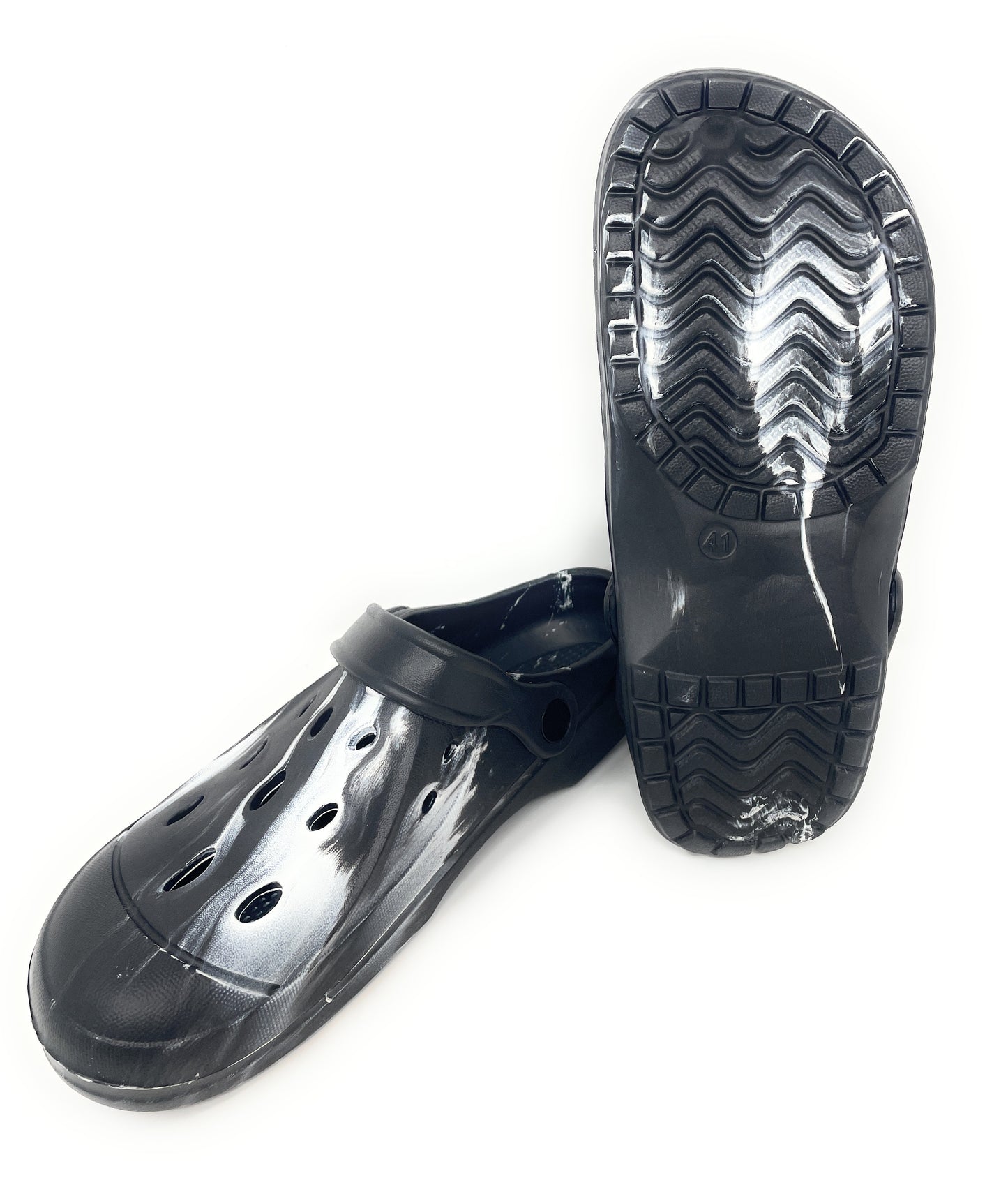 JEFFRICO Mens Slip-On Clogs with Heel Strap – Lightweight EVA Comfort Shoes for Garden, Beach And Everyday Wear