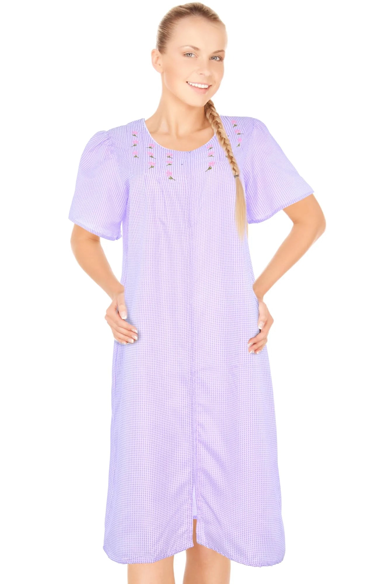 JEFFRICO House Dresses for Women with Pockets - Lightweight Breathable Short Sleeve Muumuu & Nightgowns JEFFRICO House Dresses for Women with Pockets - Lightweight Breathable Short Sleeve Muumuu & Nightgowns