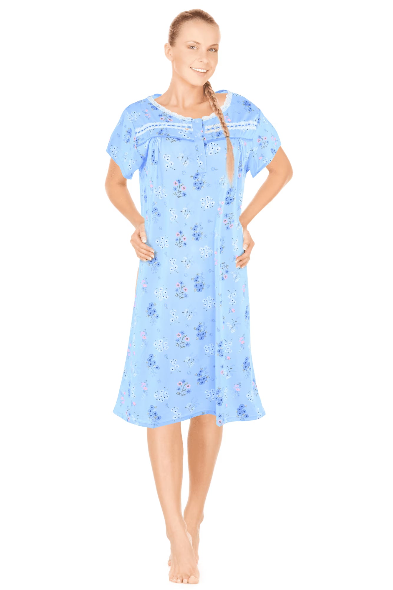 JEFFRICO Womens Nightgowns Sleepwear Soft Pajama Dress Nightshirts