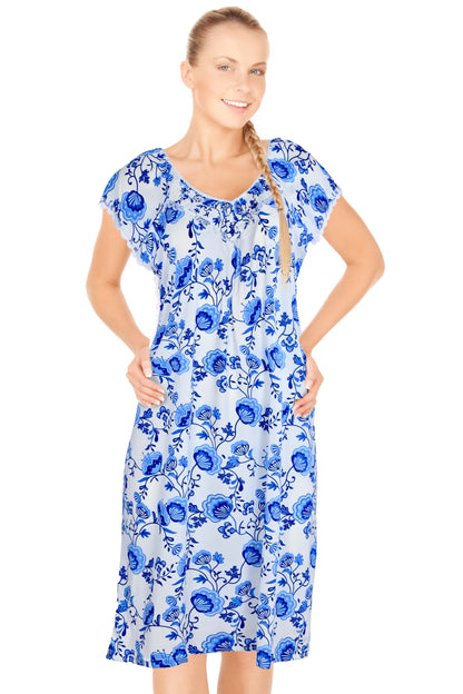 JEFFRICO Womens Nightgowns Sleepwear Soft Pajama Dress Nightshirts