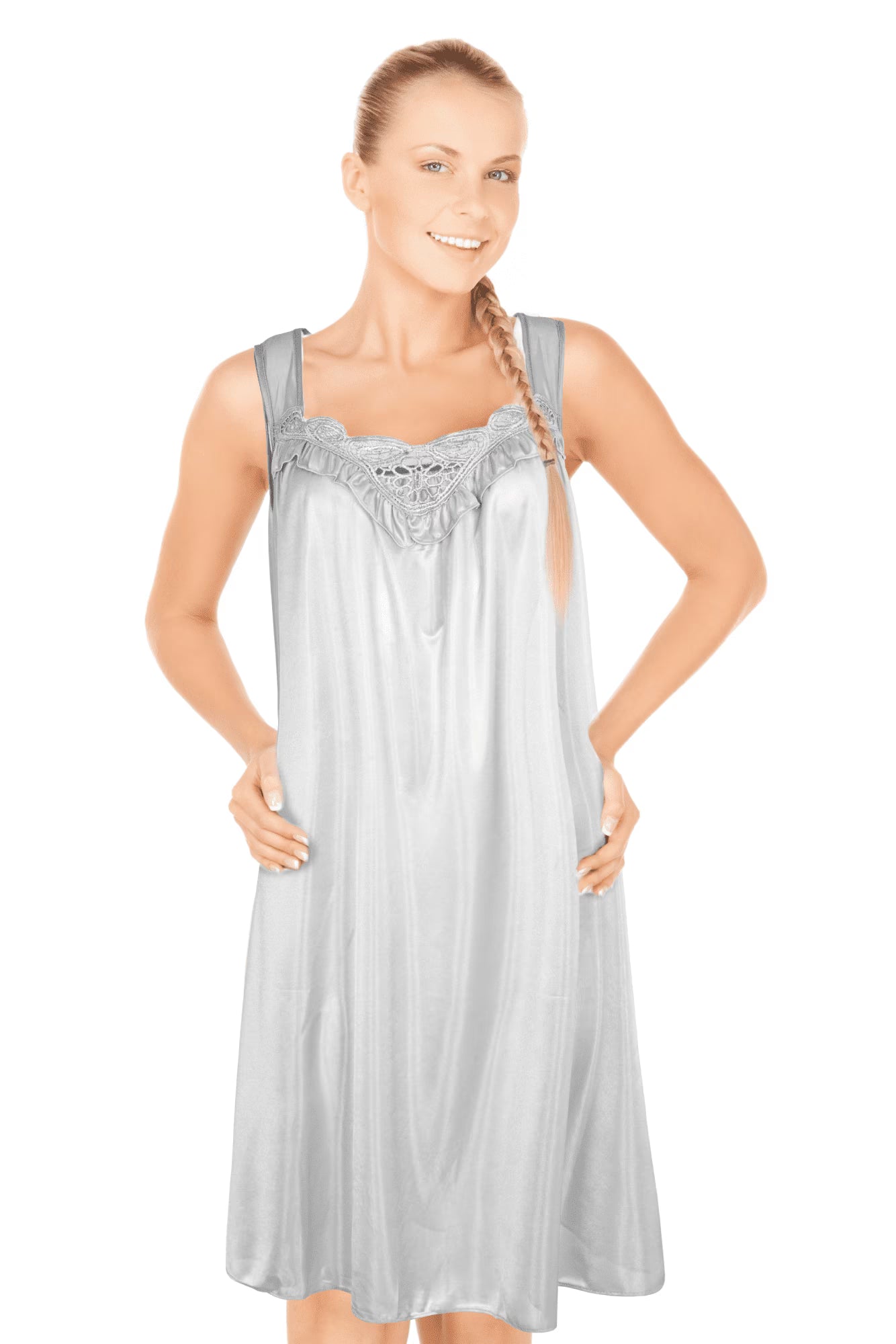JEFFRICO Womens Sleeveless Nightgowns Sleepwear Soft Pajama Dress Nightshirts