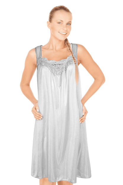 JEFFRICO Womens Sleeveless Nightgowns Sleepwear Soft Pajama Dress Nightshirts