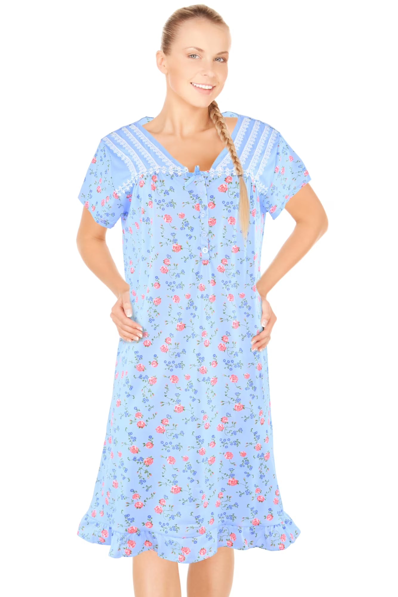 JEFFRICO Womens Nightgowns Sleepwear Soft Pajama Dress Nightshirts