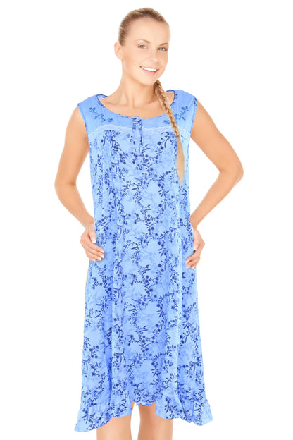 JEFFRICO Womens Sleeveless Nightgowns Sleepwear Soft Pajama Dress Nightshirts