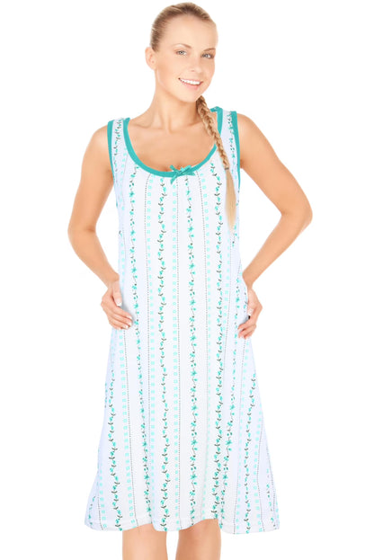 JEFFRICO Womens Sleeveless Nightgowns Sleepwear Soft Pajama Dress Nightshirts