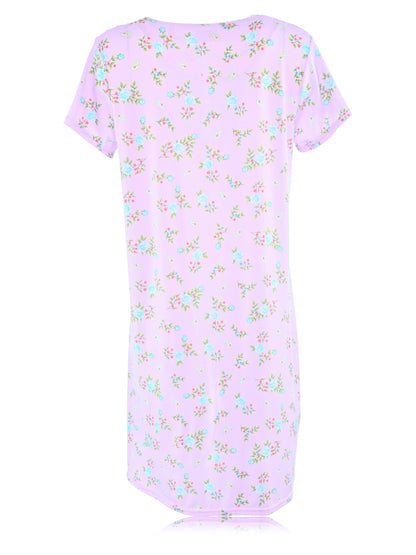 JEFFRICO Womens Short Sleeve Nightgowns Sleepwear Soft Pajama Dress Nightshirts