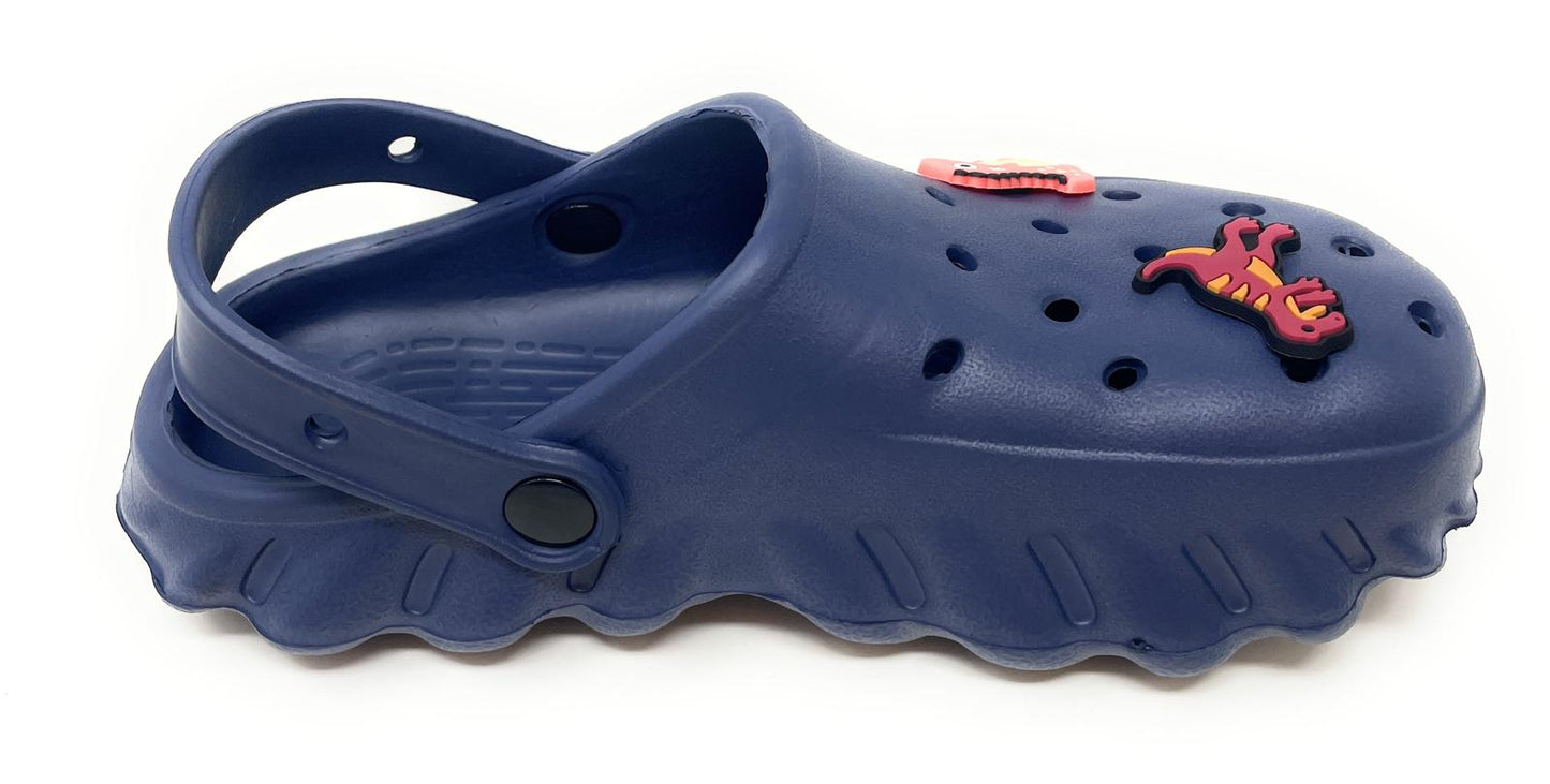 JEFFRICO Boys Clogs with Charms Lightweight Slip On Garden Shoes for Boys Comfort Clogs