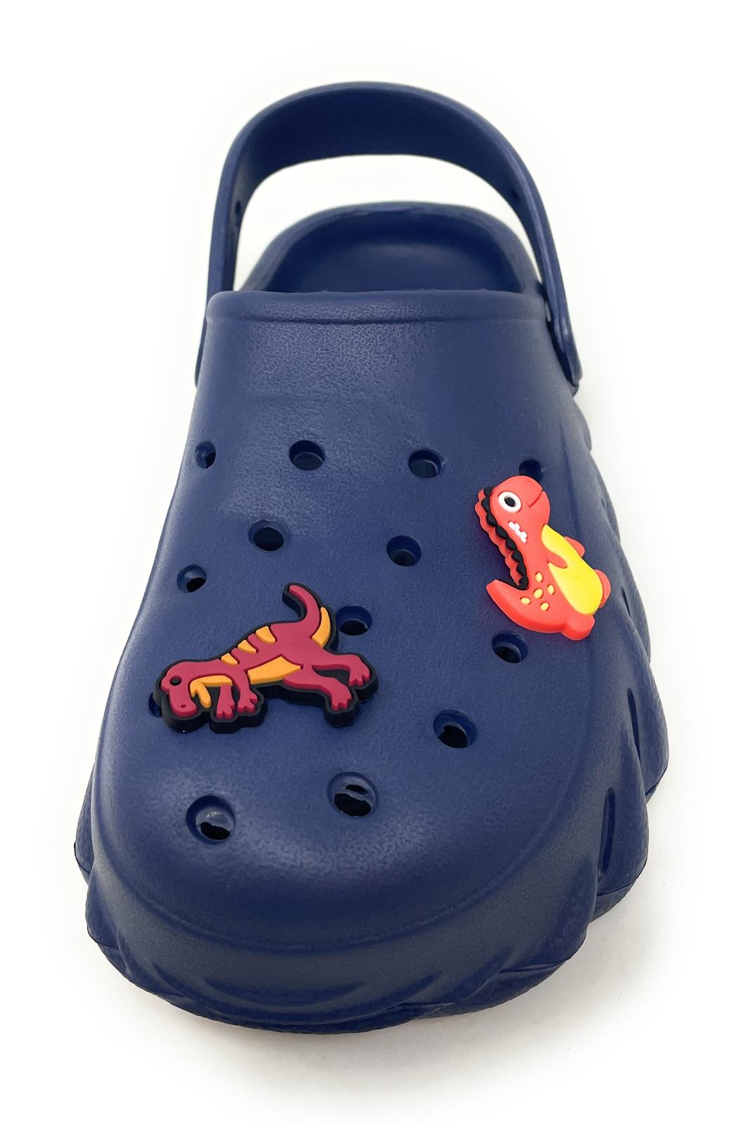 JEFFRICO Boys Clogs with Charms Lightweight Slip On Garden Shoes for Boys Comfort Clogs