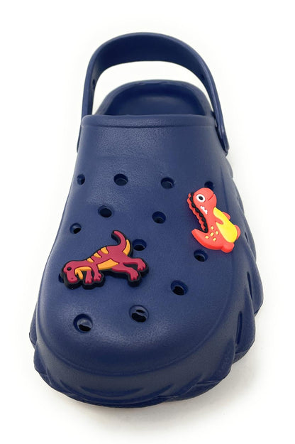 JEFFRICO Boys Clogs with Charms Lightweight Slip On Garden Shoes for Boys Comfort Clogs