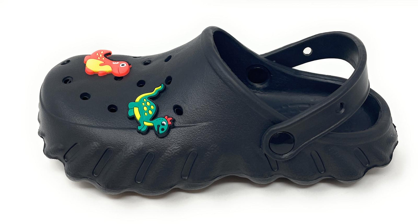JEFFRICO Boys Clogs with Charms Lightweight Slip On Garden Shoes for Boys Comfort Clogs