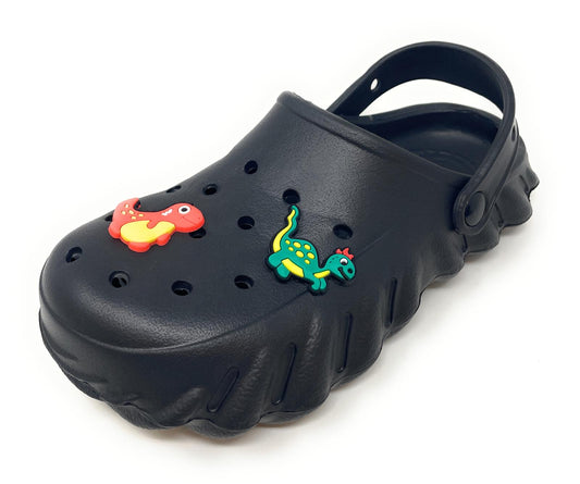 JEFFRICO Boys Clogs with Charms Lightweight Slip On Garden Shoes for Boys Comfort Clogs