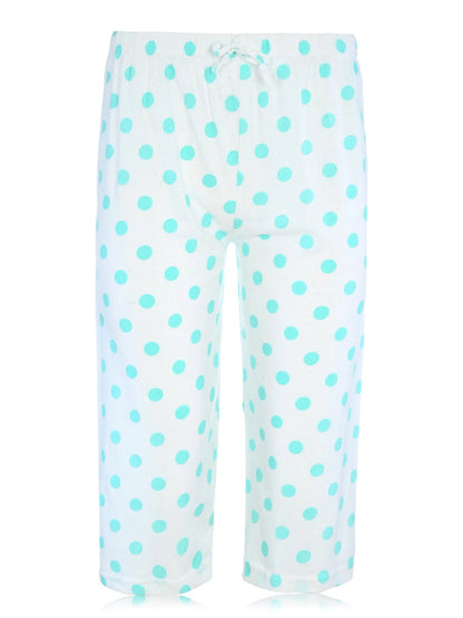 JEFFRICO Pajamas For Women Capri Set Sleepwear Soft Pajamas Short Sleeve Pajama Sleepshirt With Capri Pants