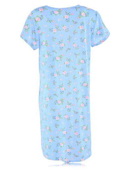 JEFFRICO Womens Short Sleeve Nightgowns Sleepwear Soft Pajama Dress Nightshirts