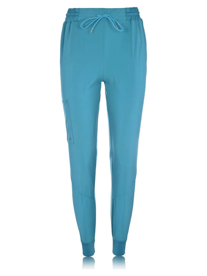 JEFFRICO Scrubs For Women Scrub Set V-Neck Scrub Top and Jogger Scrub Pants Lightweight 4 Way Stretch Soft 5 Pockets