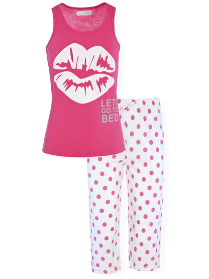 JEFFRICO Pajamas For Women Capri Set Sleepwear Soft Pajamas Short Sleeve Pajama Sleepshirt With Capri Pants