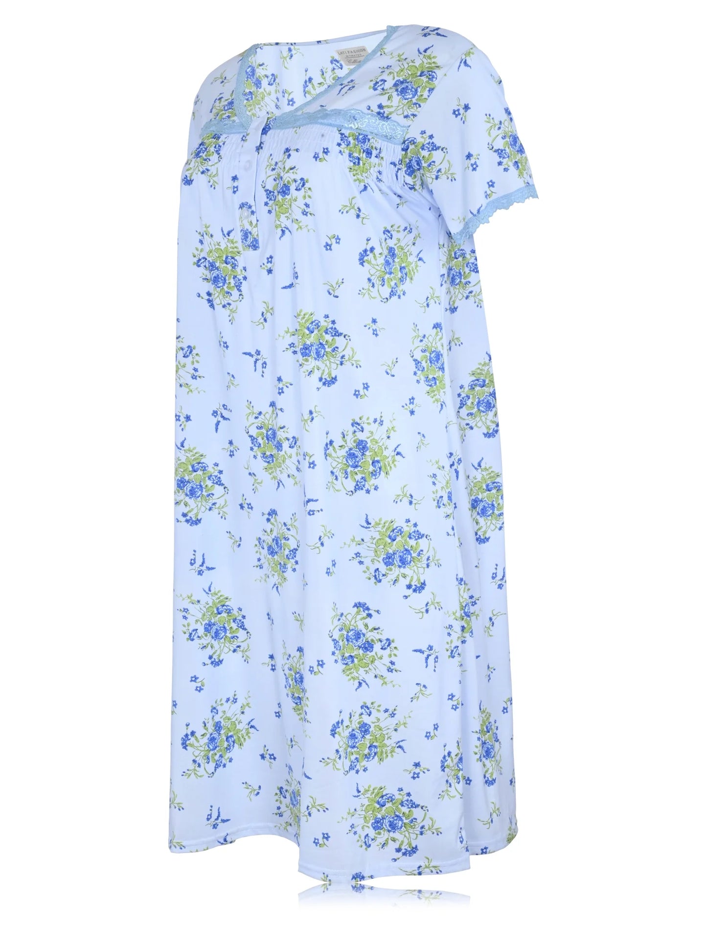 JEFFRICO Womens Nightgowns Short Sleeve Sleepwear Soft Pajama Dress Nightshirts