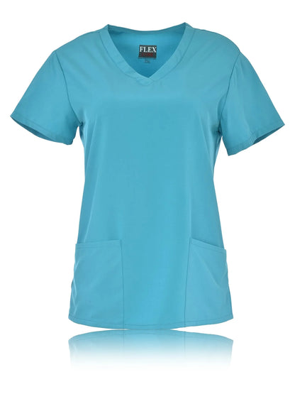 JEFFRICO Scrubs For Women Scrub Set V-Neck Scrub Top and Jogger Scrub Pants Lightweight 4 Way Stretch Soft 5 Pockets