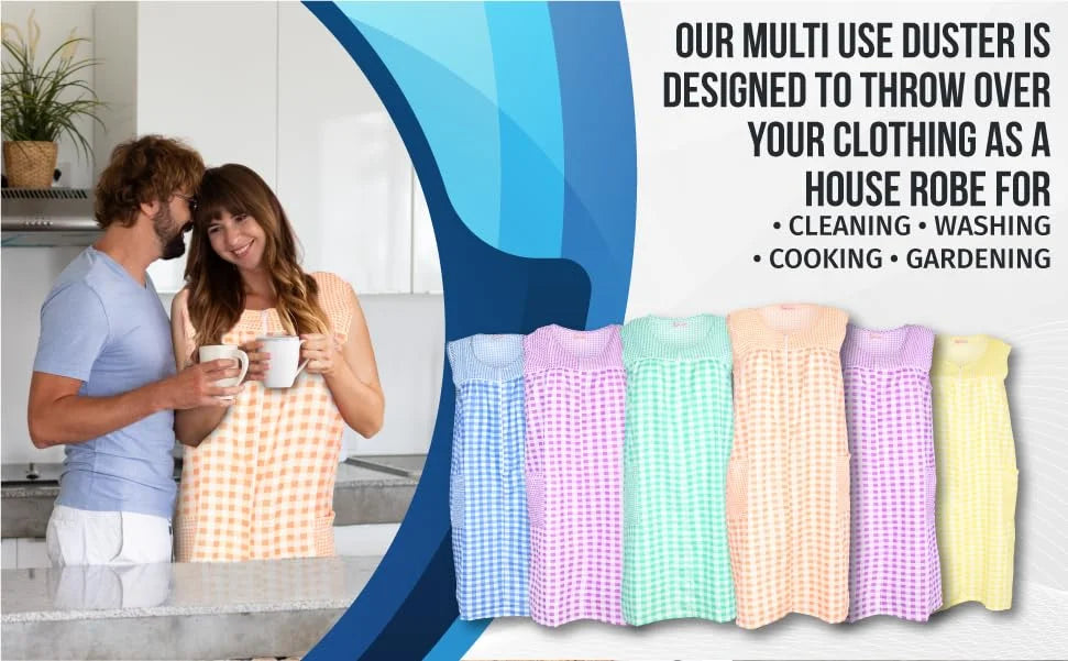 JEFFRICO House Dresses for Women with Pockets - Lightweight Breathable Sleeveless Muumuu & Nightgowns - Zipper Front Housecoat and Dusters for Women