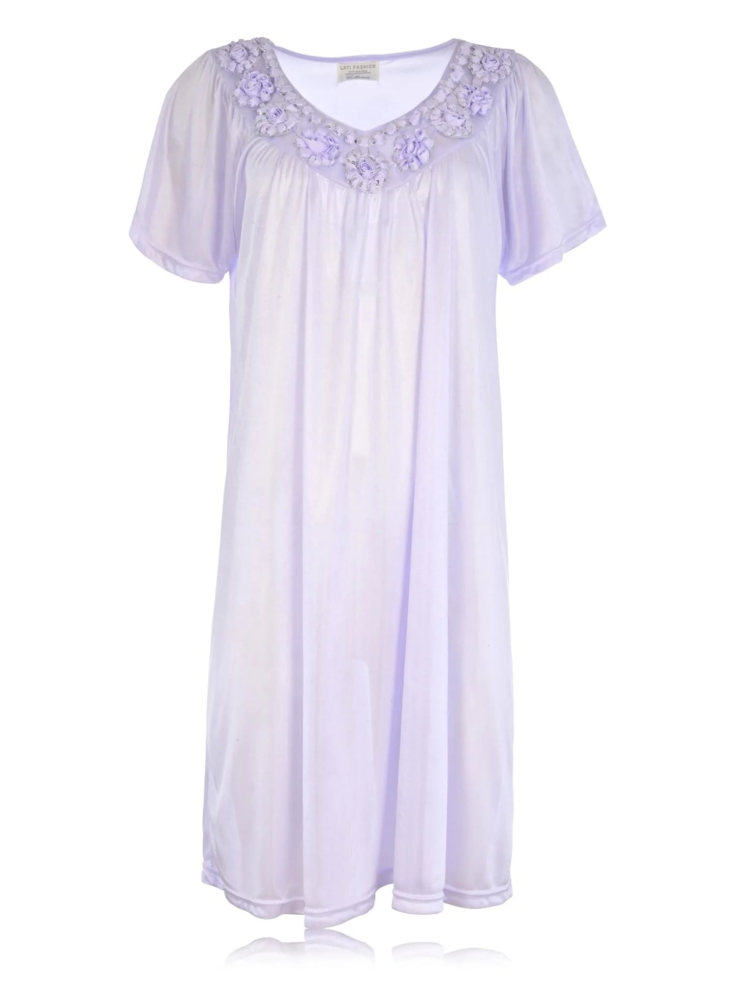 JEFFRICO Womens Short Sleeve Nightgowns Sleepwear Soft Pajama Dress Nightshirts