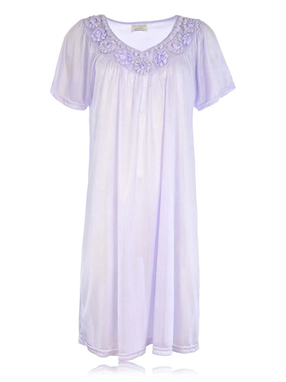 JEFFRICO Womens Short Sleeve Nightgowns Sleepwear Soft Pajama Dress Nightshirts