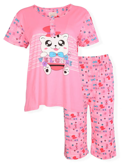 JEFFRICO Womens Pajamas For Women Capri Set Sleepwear Soft Pajamas