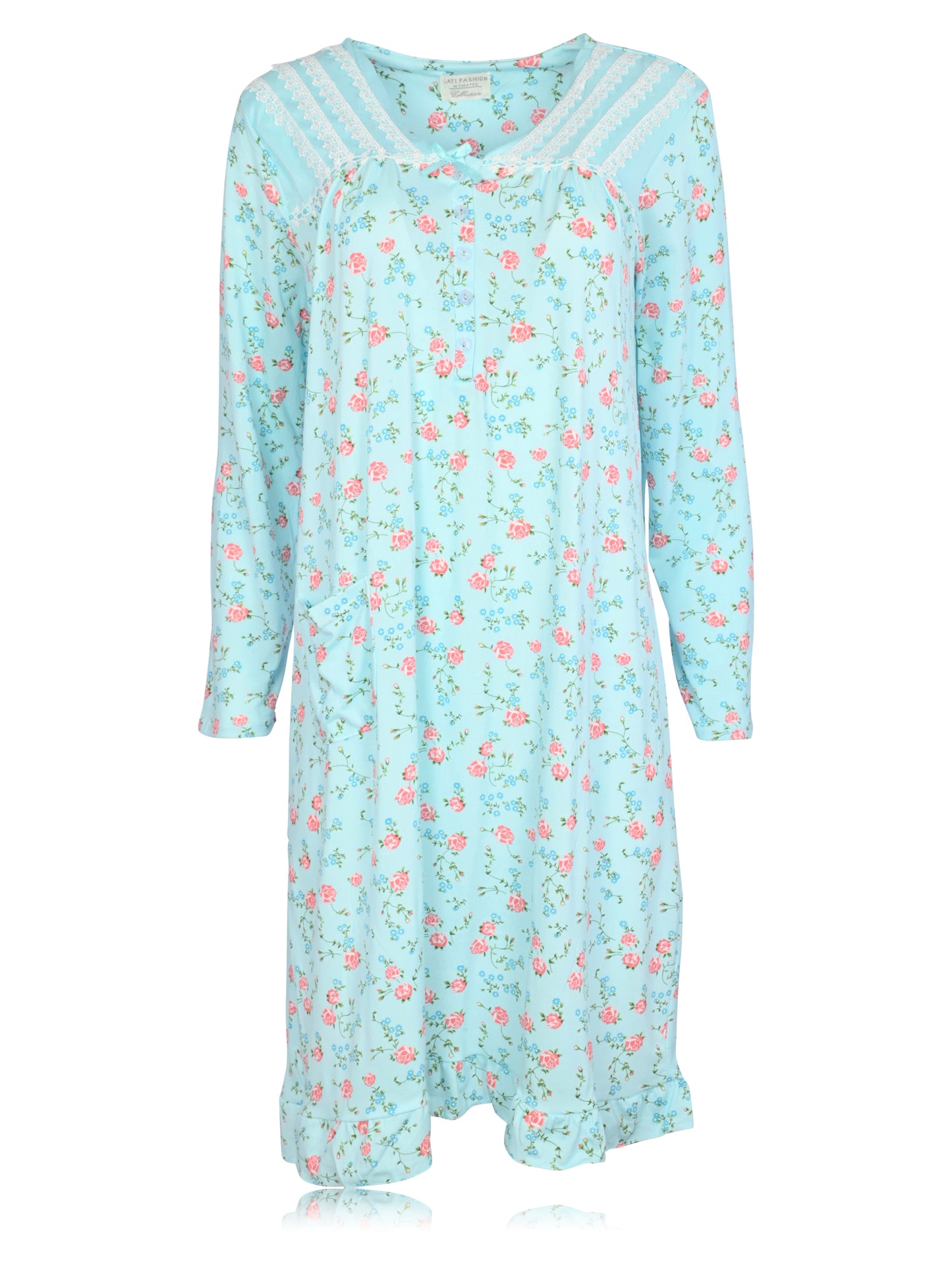 JEFFRICO Womens Long Sleeve Nightgowns Sleepwear Soft Pajama Dress Nightshirts