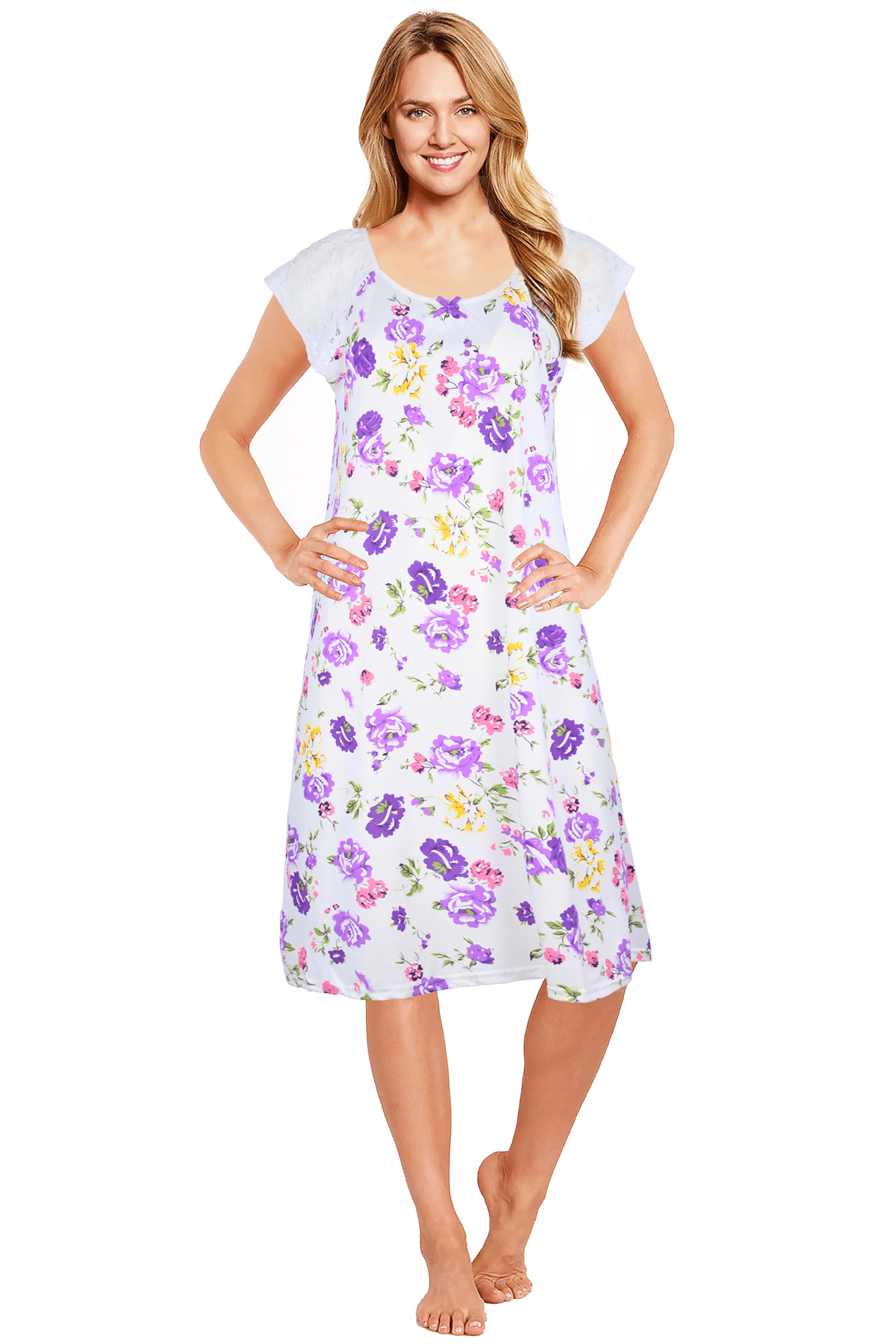 JEFFRICO Womens Nightgowns Sleepwear Soft Pajama Dress Nightshirts