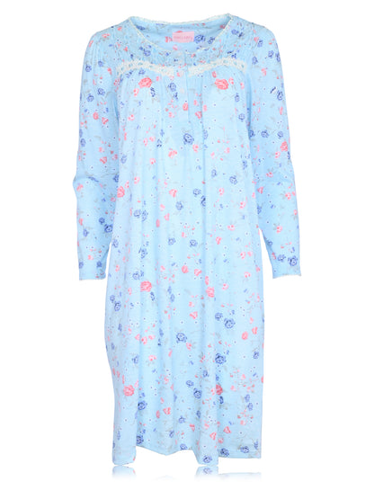 JEFFRICO Womens Long Sleeve Nightgowns Sleepwear Soft Pajama Dress Nightshirts