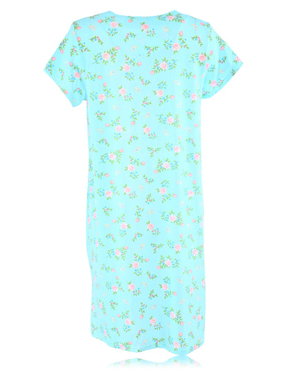 JEFFRICO Womens Short Sleeve Nightgowns Sleepwear Soft Pajama Dress Nightshirts