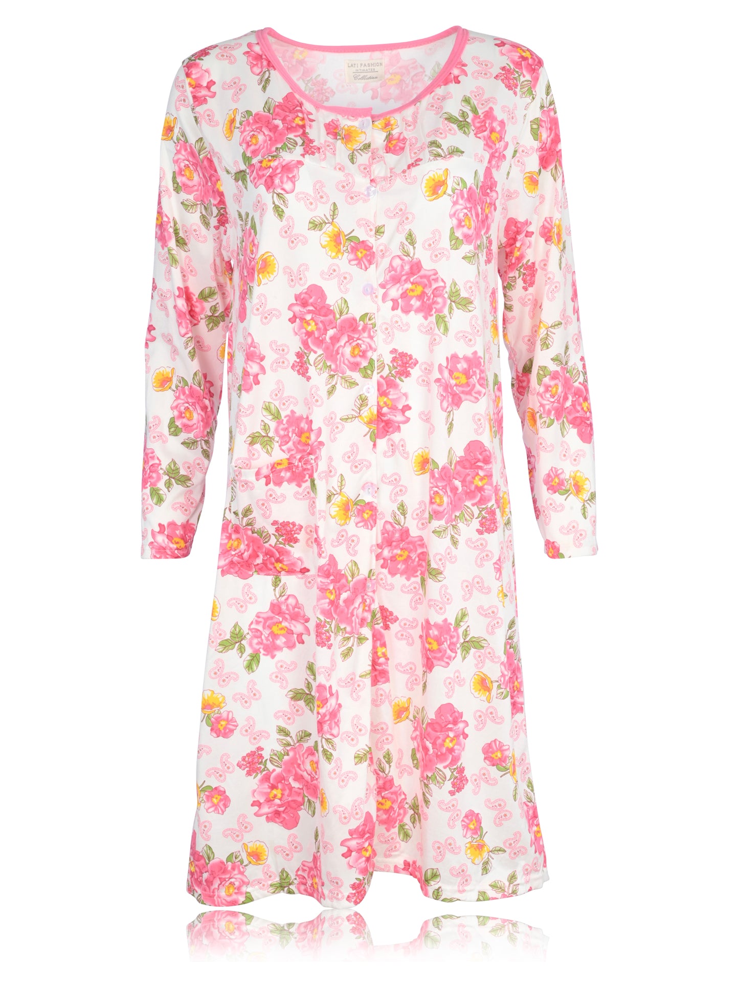 JEFFRICO Womens Long Sleeve Nightgowns Sleepwear Soft Pajama Dress Nightshirts