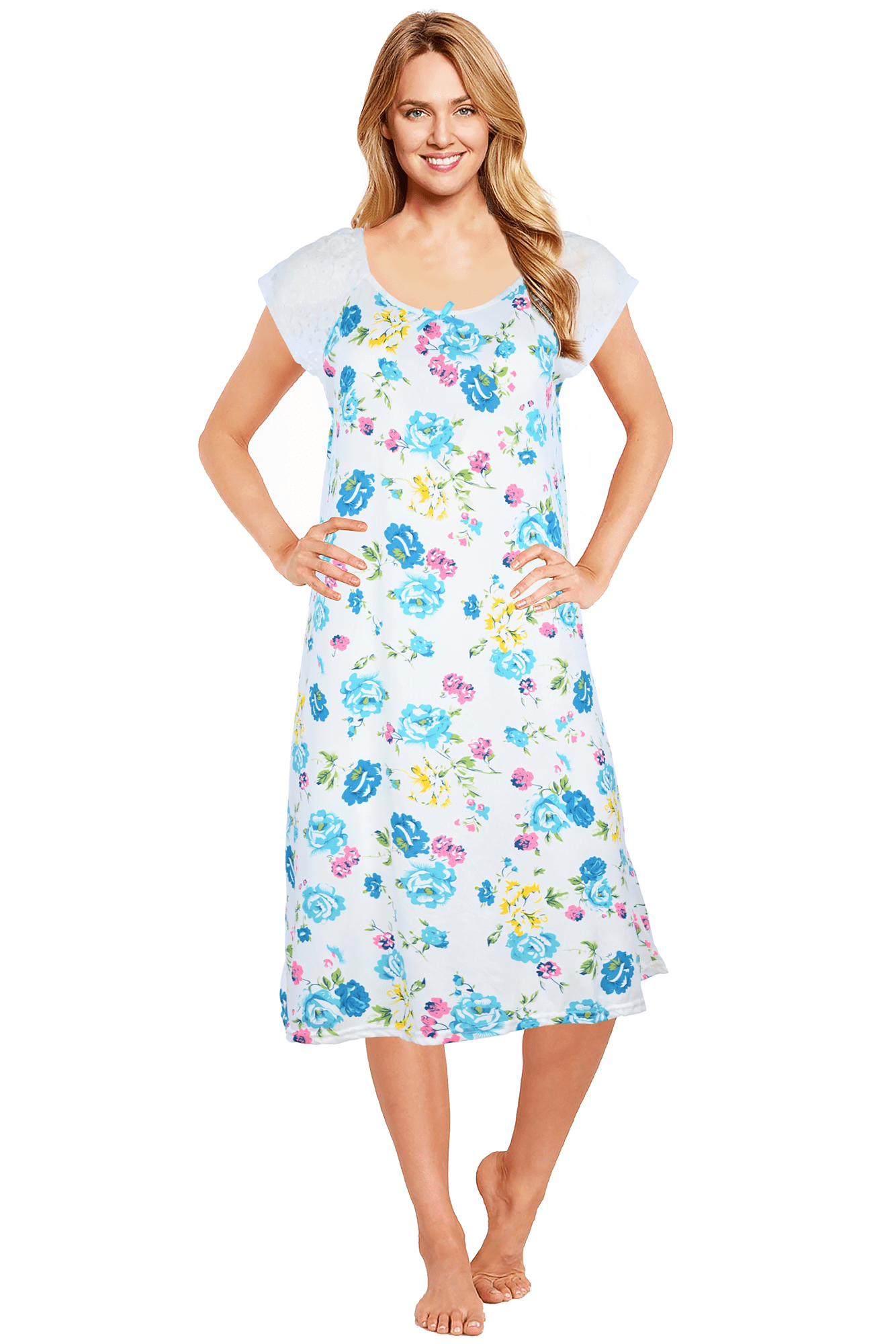 JEFFRICO Womens Nightgowns Sleepwear Soft Pajama Dress Nightshirts